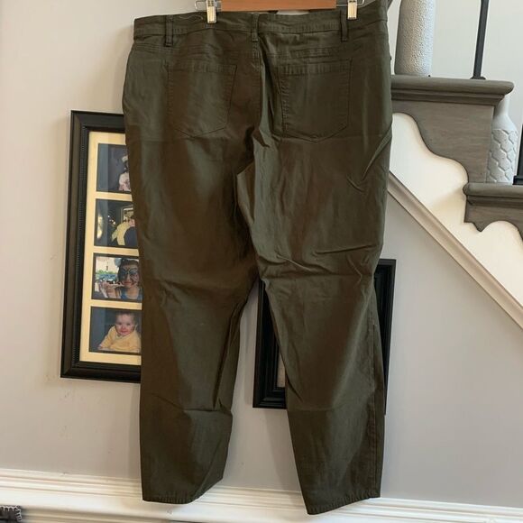 Elite Jeans Olive Drab Stretch Pants sz 22 - Picture 2 of 4